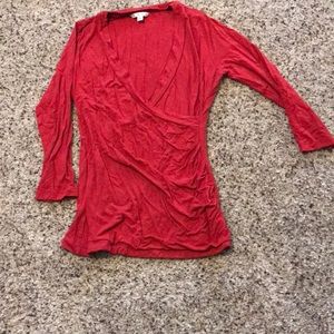 CAbi women’s faux wrap top